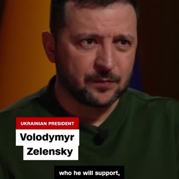 Zelensky reacts to Trump refusing to say if he supports Russia or Ukraine