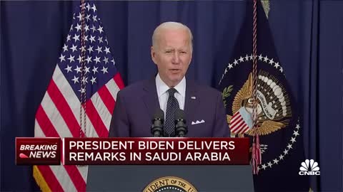 President Biden delivers remarks after meeting in Saudi Arabia