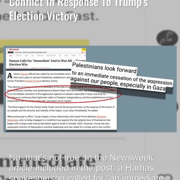 Fact Check: Hamas Did NOT Announce Withdrawal From Israel Conflict In Response To Trump's Election
