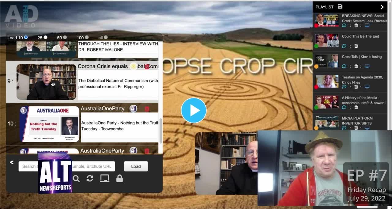 ANR - Friday Recap - Ep #7 July-29-22. Masonic Crop Circles, Exorcist, Brand, Bosi, Corbett.