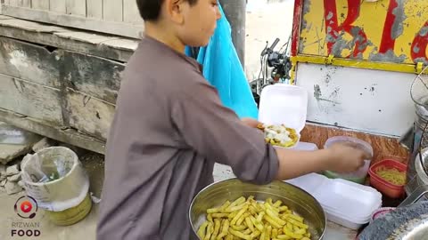 12 Years Old Kid Selling FRENCH FRIES | Hardworking Afghani Kid 🧒