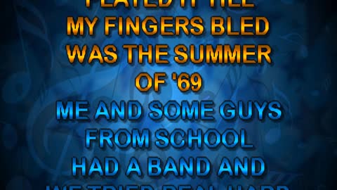 kbkaraokeking summer of 69 adams