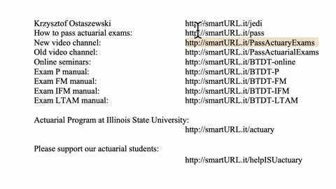 Exam IFM exercise for February 13, 2021