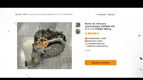 AEPSPIECES.COM - Boite de vitesses automatique HONDA CR-V V 1.5 TURBO MRLA