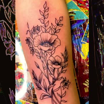 💐Flowers Outline Tattoo💐