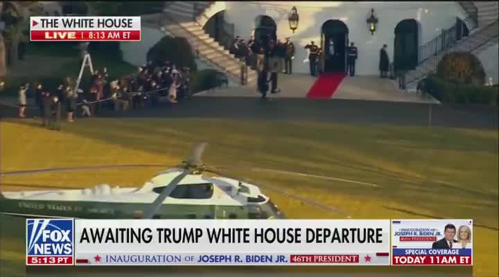 Trump Departs the White House for the Last Time as President