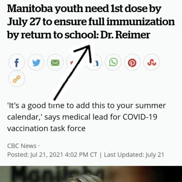 Kids need to be vaccinated to go to school in Manitoba??