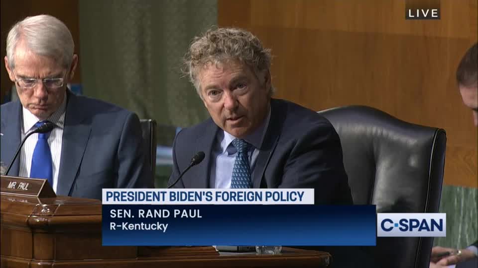 Dr. Rand Paul Grills Secretary of State Antony Blinken - April 26, 2022