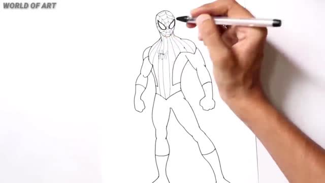 Draw The Spider Web Pattern On The Character Mask