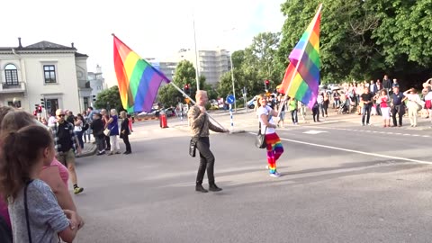 Pridetåget. HX-Festivalen 5 Aug. 2016