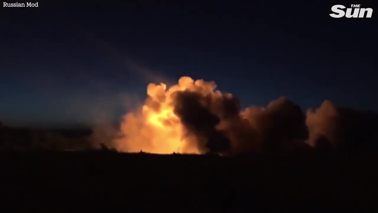 Russia's ferocious rocket launchers fire flurry of rockets toward targets