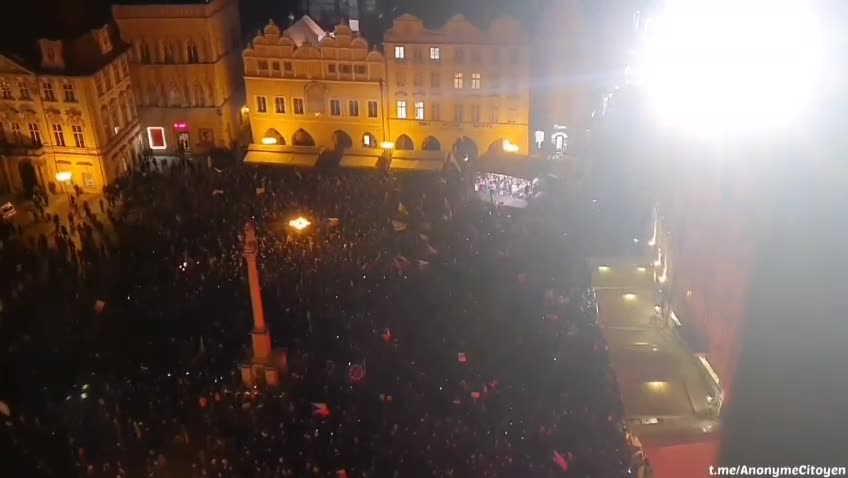 Prague, Czech Republic: Vaccine Passport and lockdown protests Nov. 18, 2021