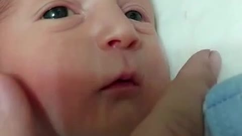 Funny and very small baby