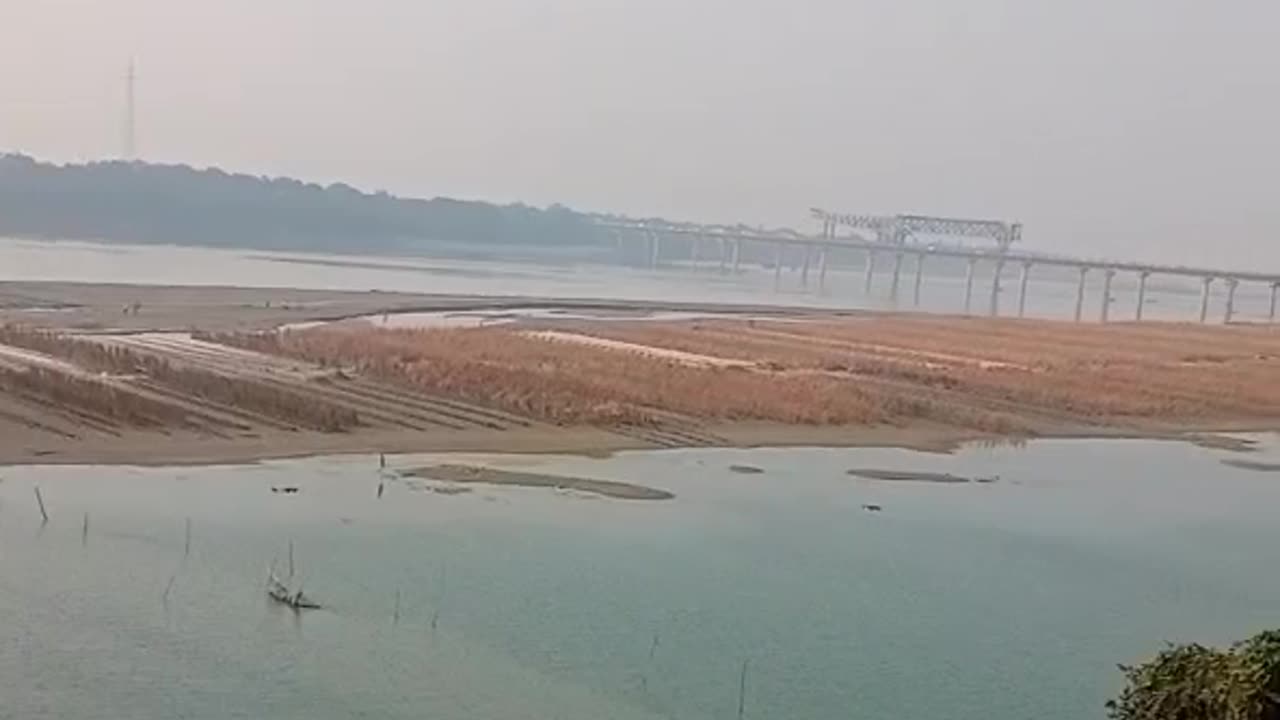 Top view of Gigantic River Ganges India