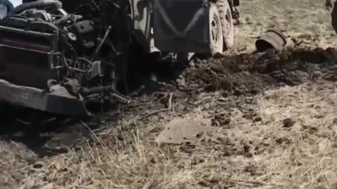 Destroyed Russian Truck Still Running