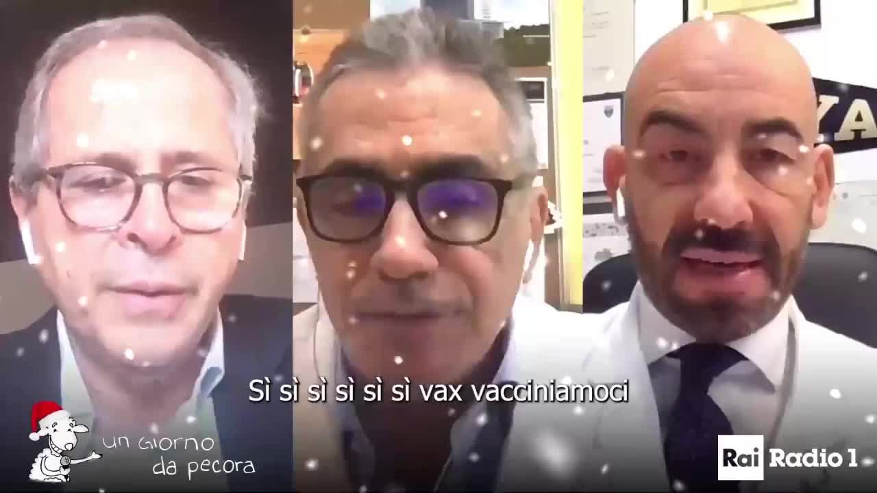 Bassetti, Crisanti e Pregliasco: canzone di Natale "Sì sì Vax" sulle note di Jingle Bells