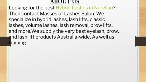 The bestHybrid Lashes in Narellan