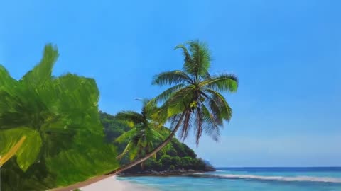 Painting a Tropical Beach Time Lapse