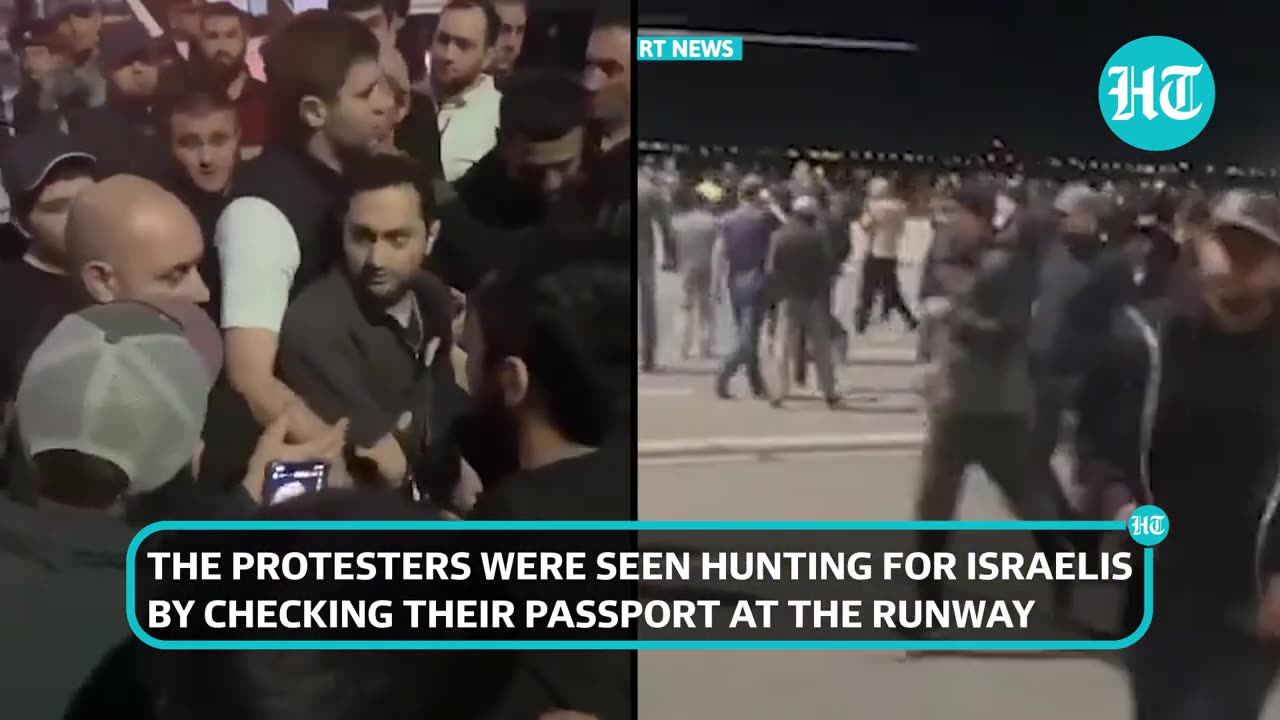 Putin's Police Acts After Mob Chanting 'Allahu Akbar' Storms Russian Airport; Zelensky Jumps In