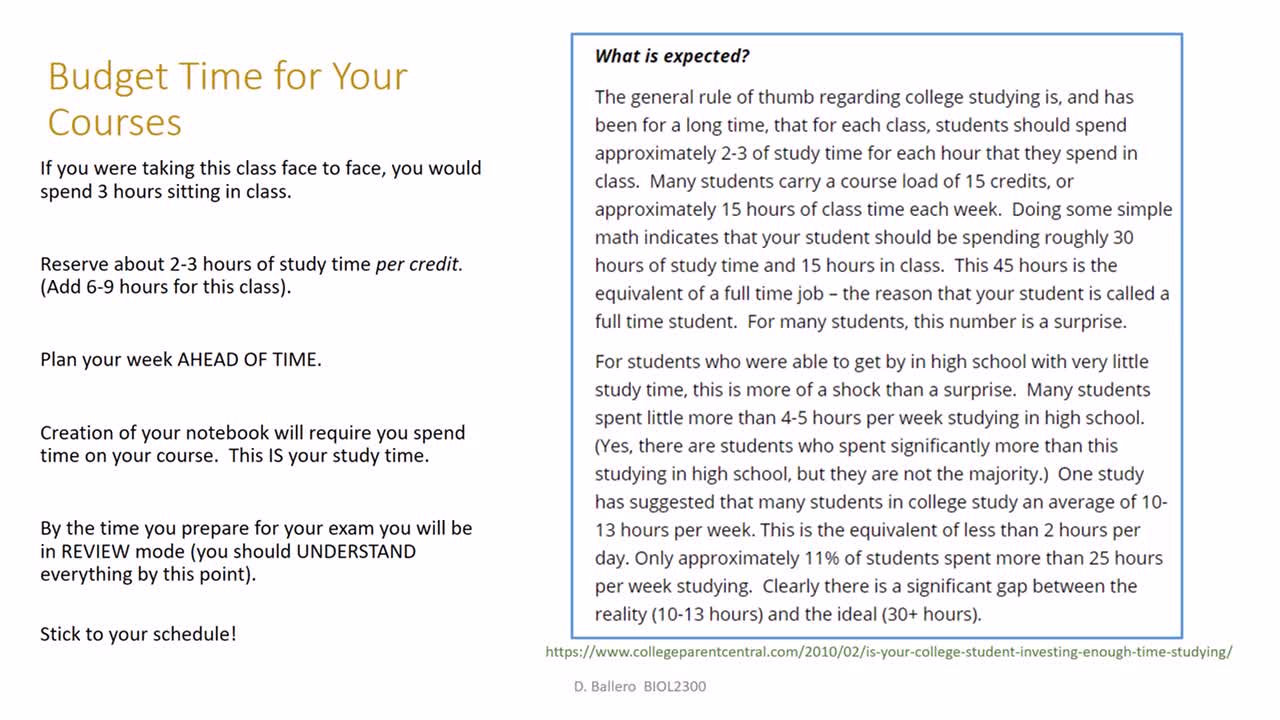 Introduction: Course Notebook and Study Hints