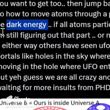 #multiverse theory portal connection and zero mass blocking dark energy to atoms part1