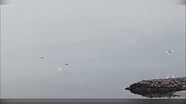 Moment 'Russian' helicopter is shot down over reservoir near Kyiv