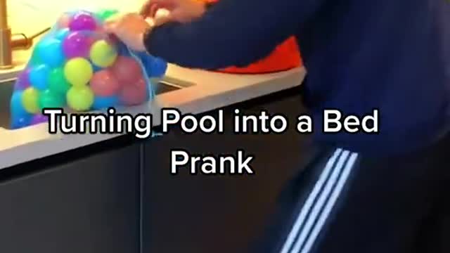 Turning Pool into a Bed Prank on Girlfriend PART 1