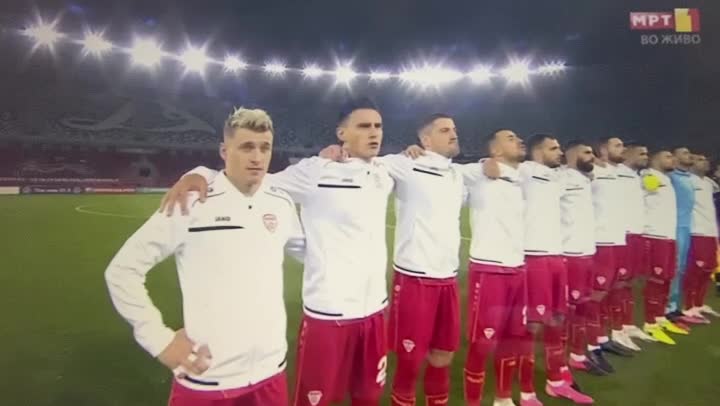 Macedonian Anthem During Macedonia vs Georgia Match