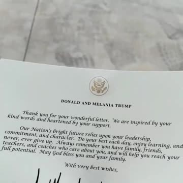 President Trump sends letter to little girl