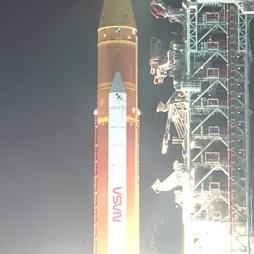 Nasa launch rocket from launch pad 39B perimeter