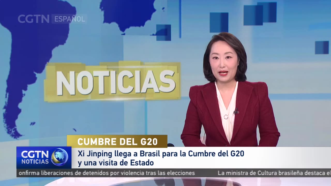 Xi Jinping llega a Brasil para la Cumbre del G20 y una visita de Estado