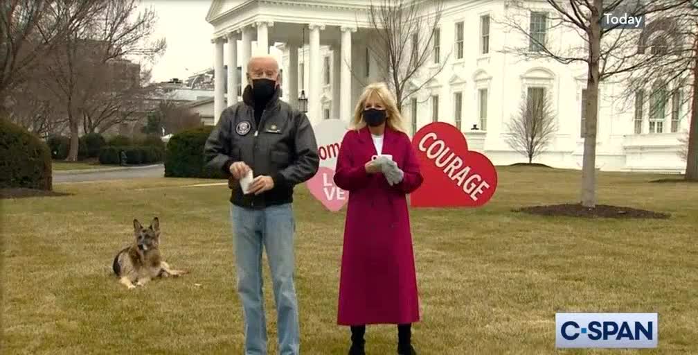 The Press fall in love with the Bidens for Valentines Day