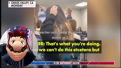 Liberal Teacher Over Thin Blue Line Mask