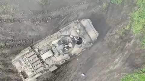 Perfect Drop into Open Hatch of Russian APC