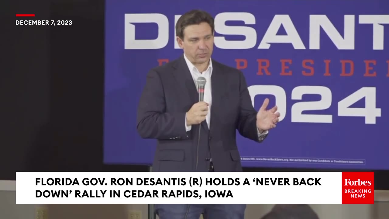 JUST IN- Ron DeSantis Holds A Town Hall In Iowa After The 4th GOP Debate In Alabama