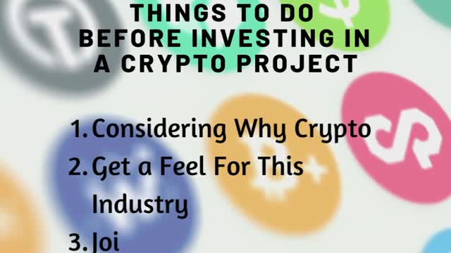 5 Things to do before investing in a crypto project.