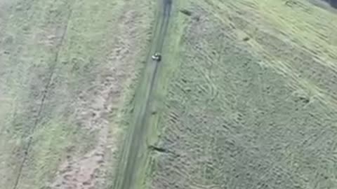 Russians drove a tank into an anti-tank mine.