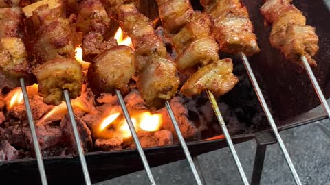 Attractive grilled pork