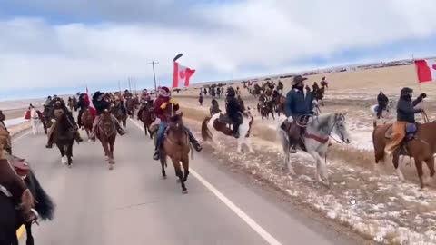 Canada = Here They Come by Horseback !!!!!