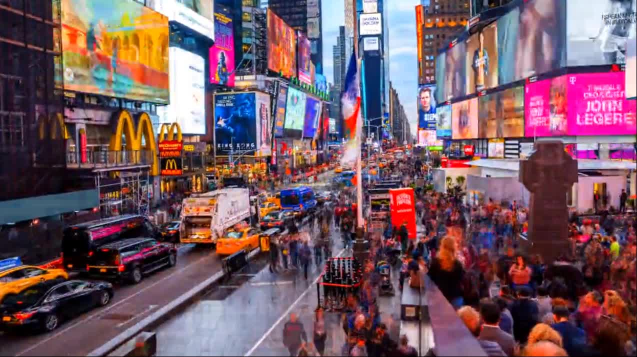 A world of people coming and going
