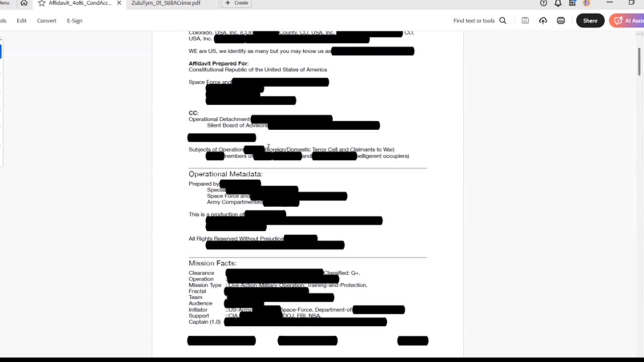 S.G.Anon receives Document on Belligerent Occupier's v Spaceforce / Centcom