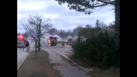 Hay Fire Saint Ignace Michigan