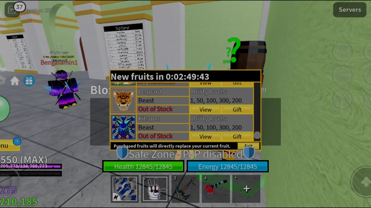 I got blizzard in Bloxfruit