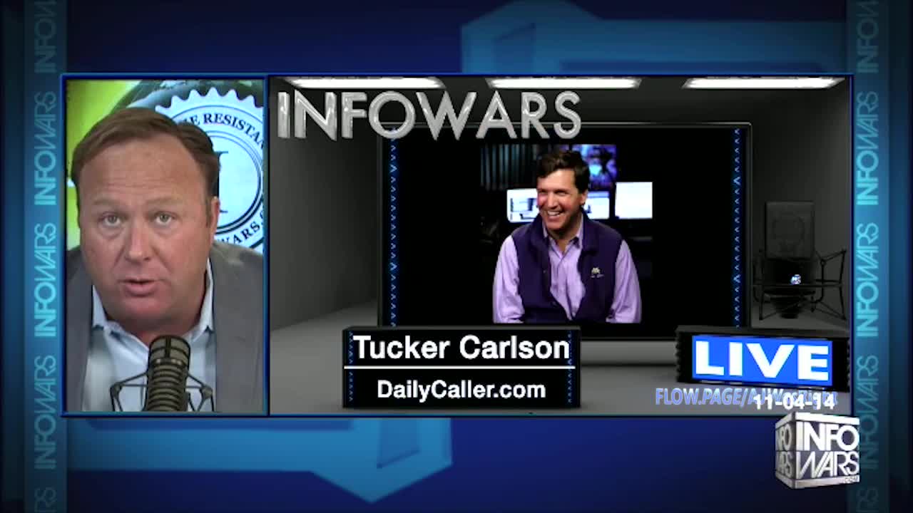 Alex Jones & Tucker Carlson Want You To Peacefully Fight The New World Order - 11/4/14