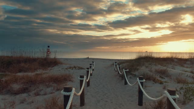 Commercial movie, 21 seconds of beach view at dusk