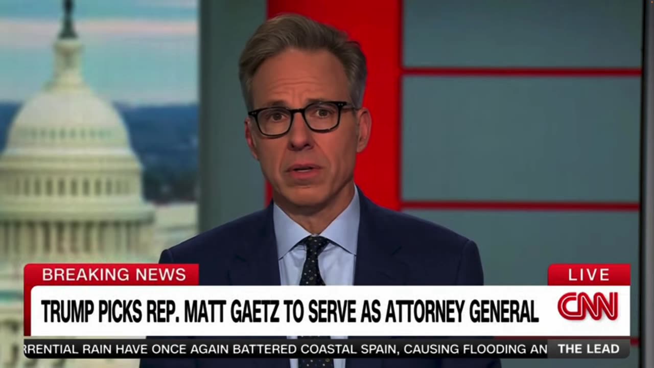 GAETZ PICK BREAKS TAPPER! 'Words I Never Contemplated Using: US Attorney General Matt Gaetz'