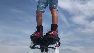 Smoking Hookah on a Flyboard