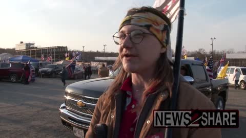 Tim Teagan, a "boogaloo" activist, has been with the #PeoplesConvoy since Indianapolis