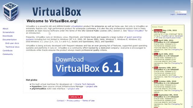 Download do VirtualBox