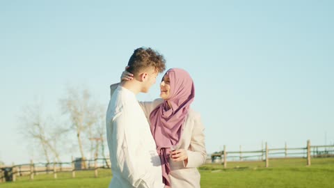 video couple having a picnic